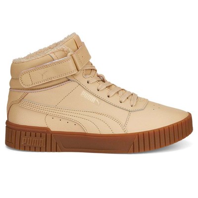 

Puma Carina 2.0 Mid Wtr Lace Up Womens Size 10 M Кроссовки Повседневная обувь 38585202, Бежевый, Puma Carina 2.0 Mid Wtr Lace Up