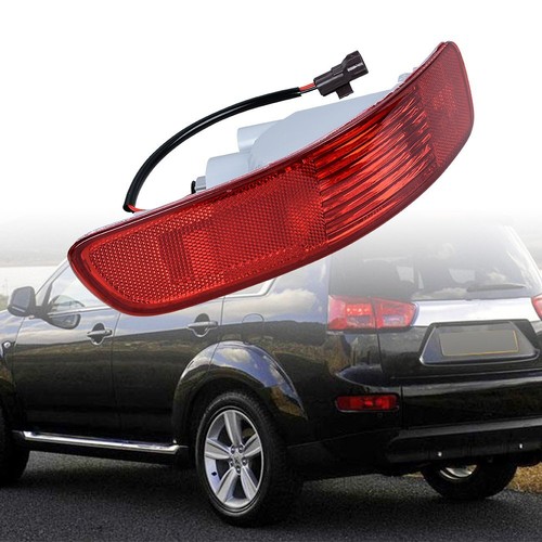 2X Left Right Rear Bumper Reflector Light For Mitsubishi Outlander 07-12 w/ Bulb