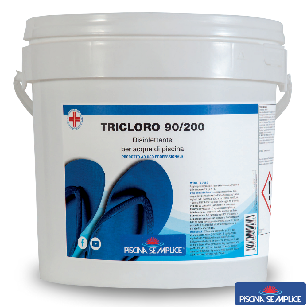 TRICLORO IN PASTIGLIE CLORO A PASTICCHE 5 kg PER PISCINE PISCINA SEMPLICE LAPI