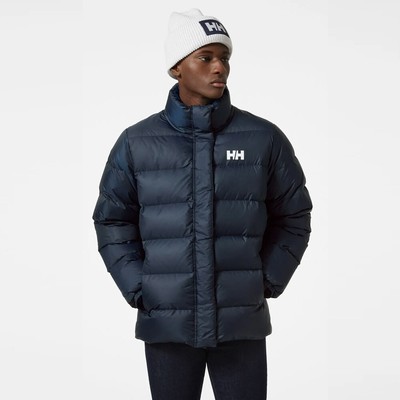 Pre-owned Helly Hansen Reversible Down Jacket Men Navy In Blue