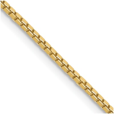 Pre-owned Superdealsforeverything Real 10kt Yellow Gold 1.3mm Box Chain; 18 Inch; Lobster Clasp