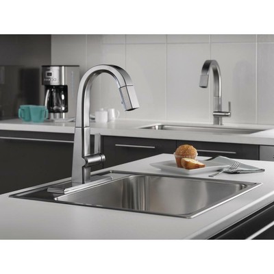Bar Faucet Kitchen Sink Single Handle High Arc Swivel MagnaTite Arctic Stainless