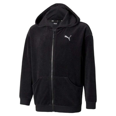 

Puma Alpha Velour Full Zip Jacket Youth Boys Black Coats Куртки Верхняя одежда 58924, Черный, Puma Alpha Velour Full Zip Jacket Youth