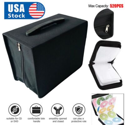 520 Disc CD DVD Organizer Holder Storage Case Bag Wallet Album Media Video NEW