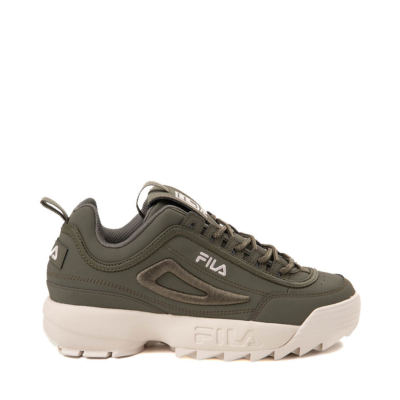 Womens Fila Disruptor 2 Premium Athletic Shoe Dusty Olive Turtledove