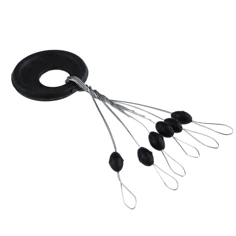 10× Fishing Floats Stopper Bobber Bead Fishing Line Stops Space Bean