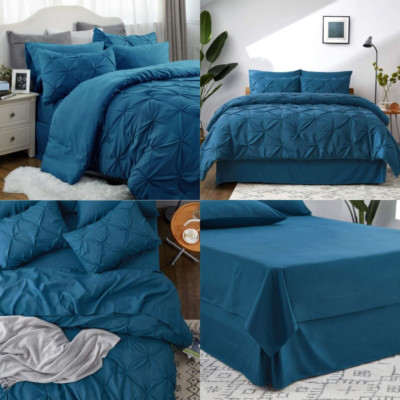 Bedsure King Size Comforter Set - Bedding 7 Pieces, King, Teal 