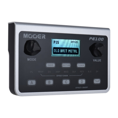 MOOER PE100 Multi-effects Processor Guitar Effect Pedal 40 Drum Patterns L5N4