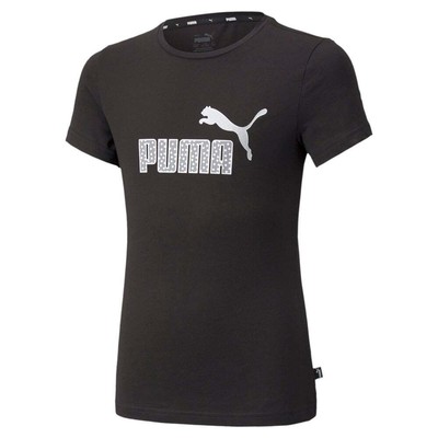 

Футболка с круглым вырезом с логотипом Puma Essentials, молодежные повседневные топы для мальчиков, размер  587041-56, Черный, Puma Essentials Logo Crew Neck T-Shirt Youth