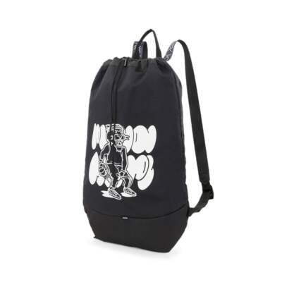 

Puma Basketball Gym Bag Mens Drawstring Bag Размер  07862503, Черный, Puma Basketball Gym Drawstring Bag