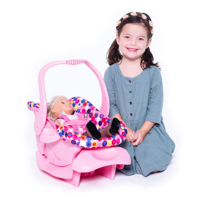 Joovy Toy Car Seat Baby Doll Carrier Featuring Crash-Tested Latch System for Saf