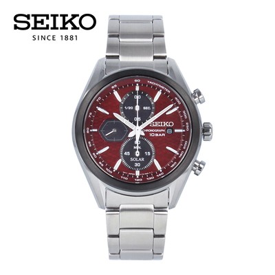 Pre-owned Seiko Ssc771p Ssc771 Solar Analog Chronograph Silver Red