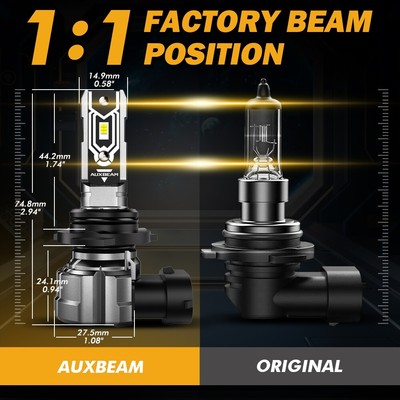 AUXBEAM 9005 9006 LED Headlight Bulb for 1999-2006 Chevy Silverado 1500 2500HD