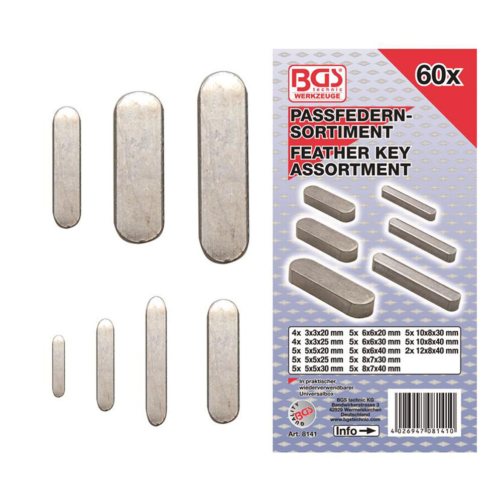 BGS-8141 | Passfedernsortiment 60-tlg.