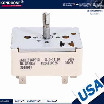 For GE Electric Ranges 8 Inch Infinite Control Switch WB24T10025 PS236750 154510
