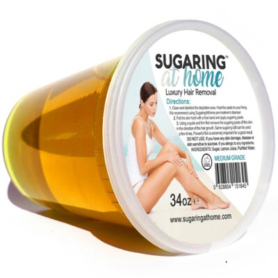 Sugaring Waxing Medium 34 oz. for Legs, Arms, Chest and Bikini Sugaring Waxing