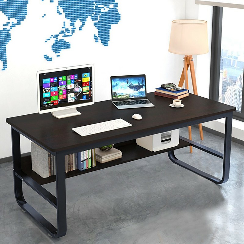 Anthro Computer Office Desk Cart Black Workstation 72 X 25 X 38