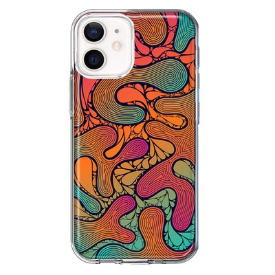 MUNDAZE Case for Apple iPhone 11 Retro Abstract Liquid Pattern