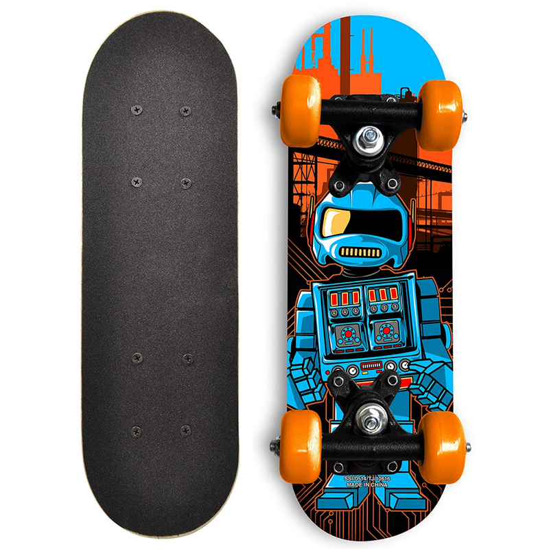RudeBoyz 17 Inch Mini Wooden Cruiser Graphic Beginner Kids S