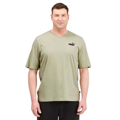 

Puma Essentials + V-образным вырезом с коротким рукавом Tshirt Big Tall Mens Size  Casual Tops 5, Зеленый, Puma Essentials+ V Neck Short Sleeve TShirt Big Tall