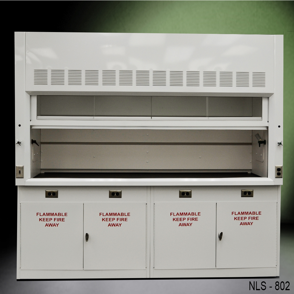 NEW 8' Laboratory Chemical Fume Hood with Flammable cabinets - Fast Shipping