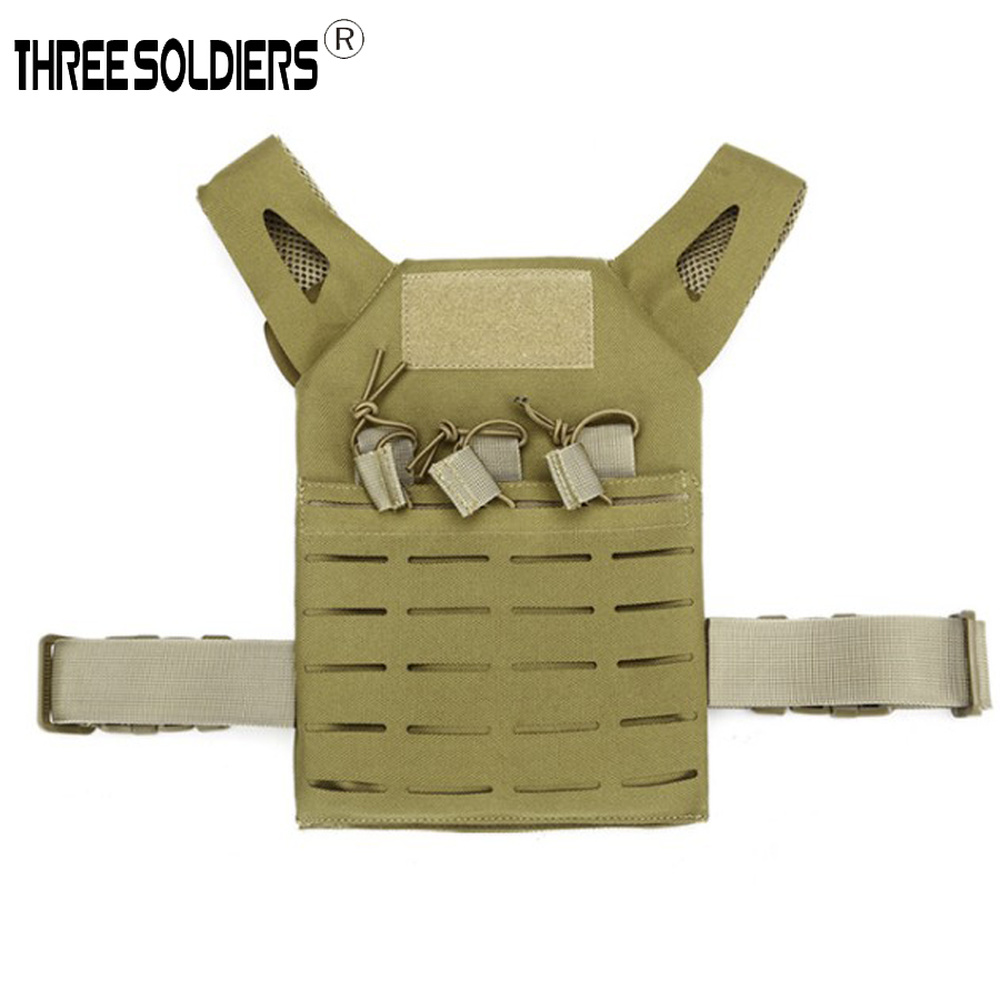 Outdoor CS Tactical Molle Protective Vest for Kids Airsoft Combat Plate Carrier
