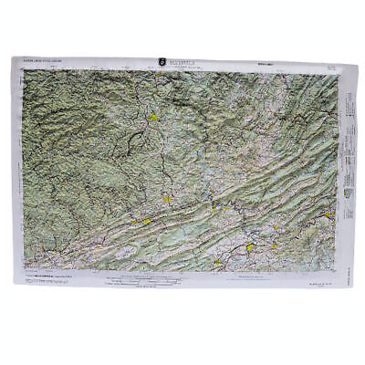 Hubbard Scientific Bluefield, W. VA; KY 3D Raised Relief Map - Unframed