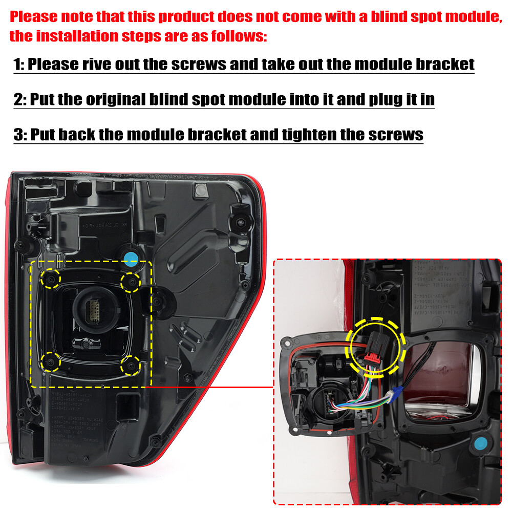 For 2021-2023 Ford F150 XLT Tail Light Lamp (Incandescent Upgrade Raptor Style)