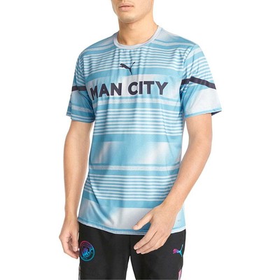 Мужская футбольная майка Puma Mcfc Prematch с круглым вырезом и короткими рукавами, размер XXL 76517801