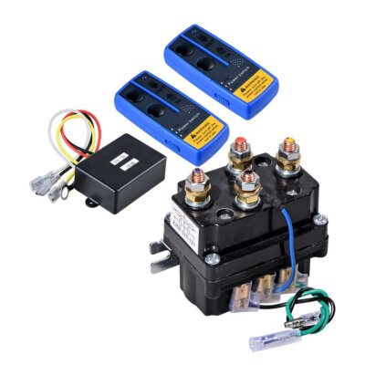 12V 250A Winch Solenoid Box Relay Switch Contactor w/ Remote Control ATV 5500LB
