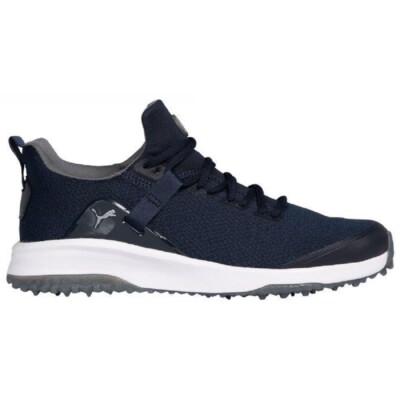 NEW 2021 Puma Men's Fusion Evo Spikeless Golf Shoes Navy Blazer/Quiet Shade