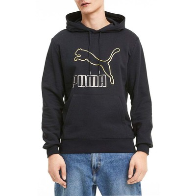 

Puma Classics Logo Pullover Hoodie Mens Size  Повседневная верхняя одежда 597741-56, Черный