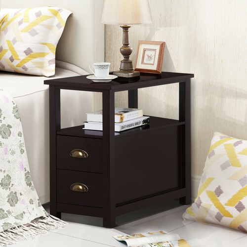 Details About Nightstand Sofa Bed Side Table Bedroom Coffee Chair Stand End Shelf Living Room
