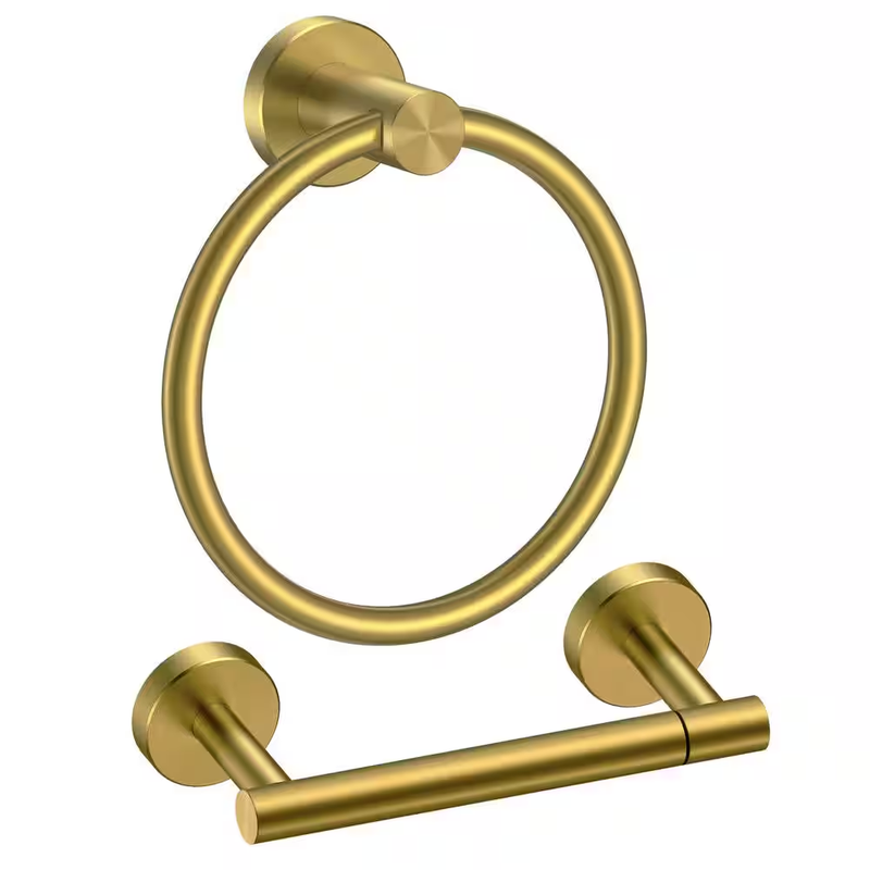 Bathroom Hardware Set Toilet Paper Holder Towel Ring Wall Mount 304 Stainless