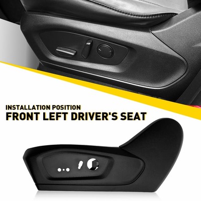 Black Driver Power Seat Trim Panel Bezel Cover Fits For 2020-2024 Ford Explorer