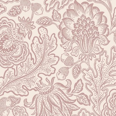 Belgravia Decor Fernhurst Trail Pink Wallpaper 1113 - Leaf Foliage Acorn