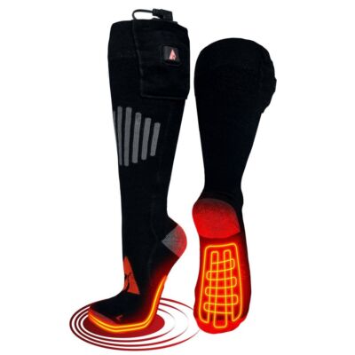 Носки ActionHeat Wool с подогревом на батарейках 5 В - Черные, L/XL