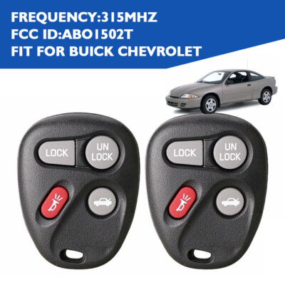 2 For Chevrolet Camaro Tahoe GMC Yukon Buick Keyless Remote Car Key Fob ABO1502T