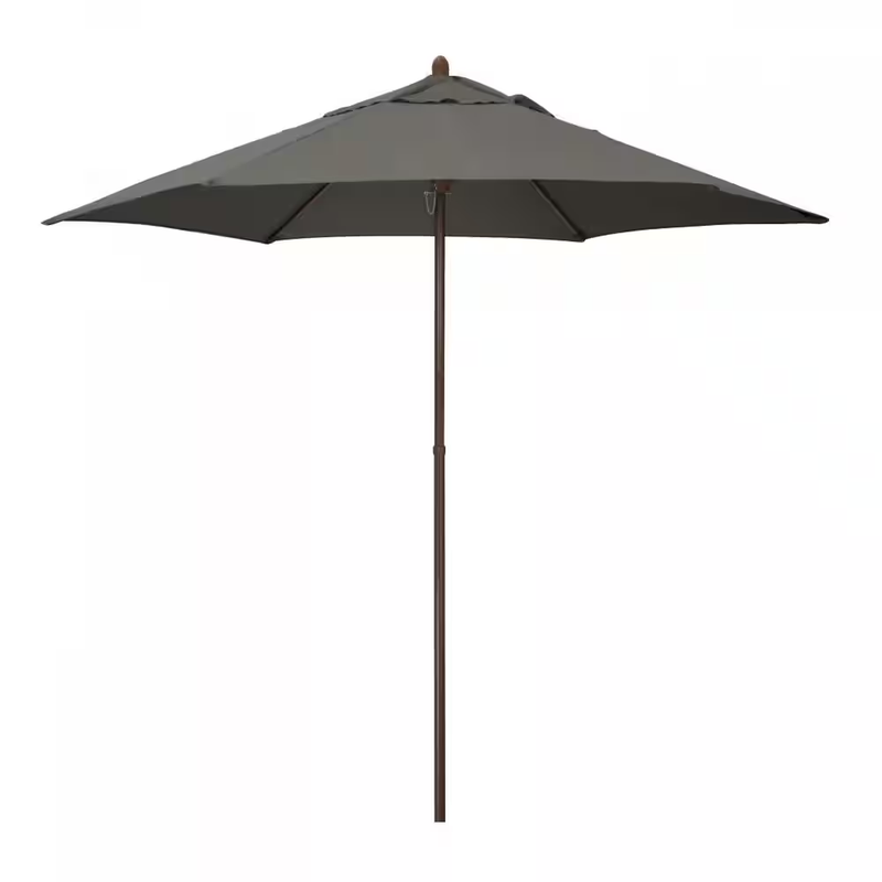 Sombrilla 9 Pies Para El Sol Mesa De Patio Exterior Gris Toldo Grande En Oferta