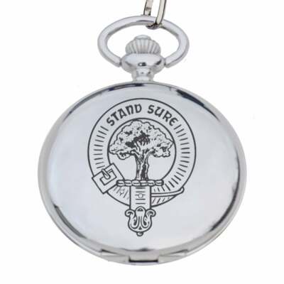 Art Pewter Crawford Clan Crest Pocket Watch PW-C13C