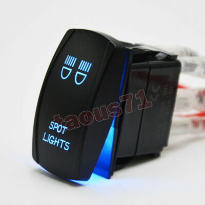 Blue LED Light Backlif Toggle Rocker Switch Button Fit SUV UTV Jeep ARB Carling
