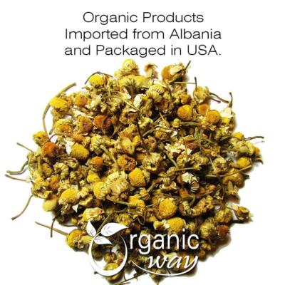 Organic Way Chamomile Flower Whole - Organic, Kosher & USDA Certified