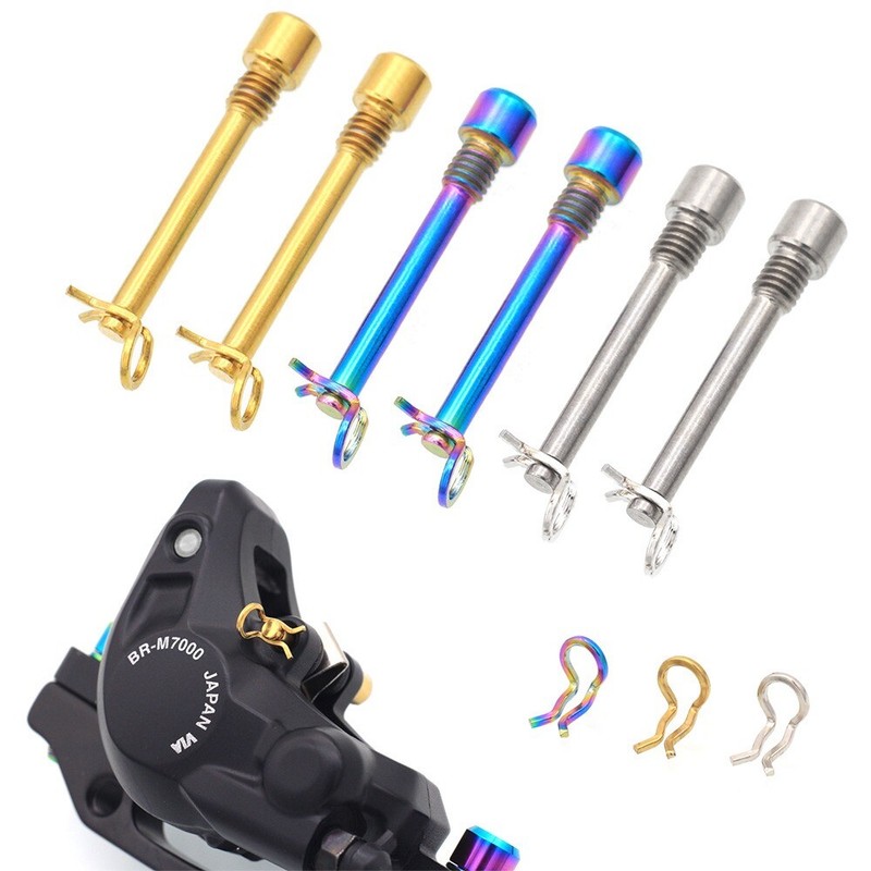 Hydraulic Disc Brake Pad Bolts M4 Titanium  Alloy Fixing Pin Inserts