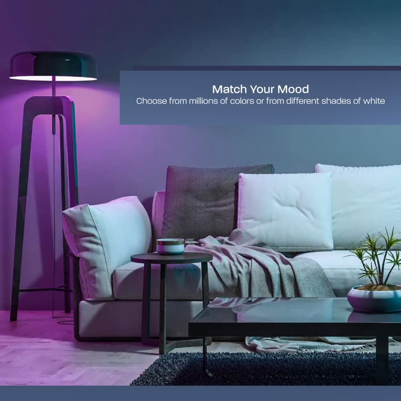 Smart Bulb, 100W Equivalent Color Changing and Tunable White, 2.4Ghz Wifi Light