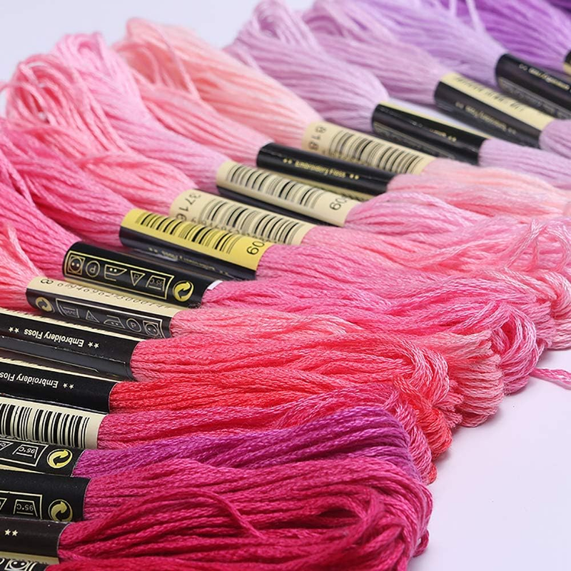 Embroidery Floss 140 Skeins Per Pack with Cotton for Cross Stitch Threads, Frien