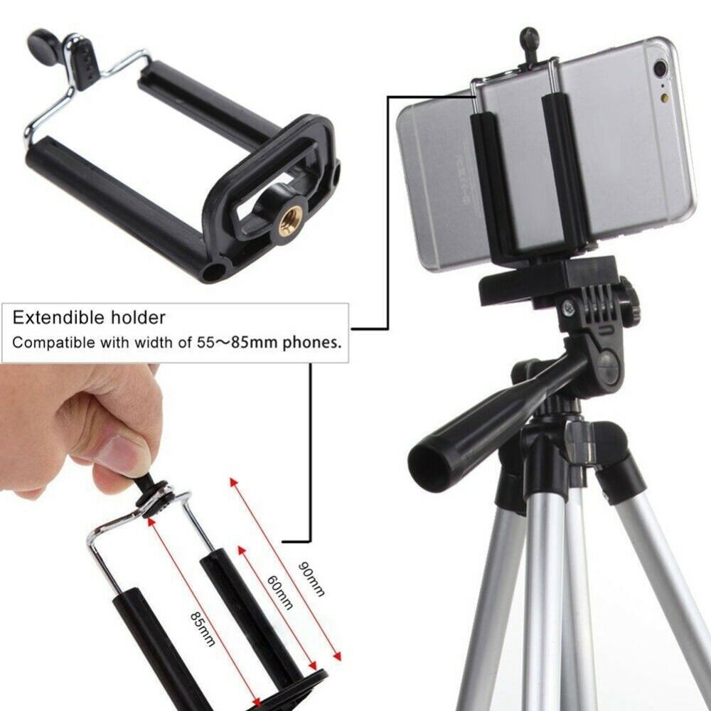 Professional Camera Tripod Stand Holder Remote for iPhone Samsung LG Cell Phone