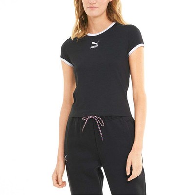 

Женские фиолетовые повседневные топы Puma Iwd Logo Crew Neck с коротким рукавом 536614-01, Фиолетовый