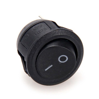 10x Round Rocker Switch Black ON/OFF I/O SPST Circular 12VDC 5A 10A/125V/250V AC