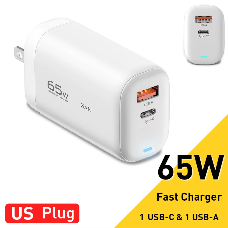 65W GaN USB Type C Charger For Laptop PPS 45W 25W Fast Charge For Samsung QC3.0