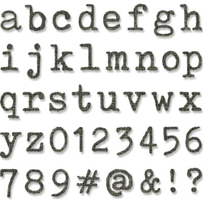 Tim Holtz Sizzix Thinlits Die ~ ALPHANUMERIC TINY TYPE LOWER ~Alterations 664407